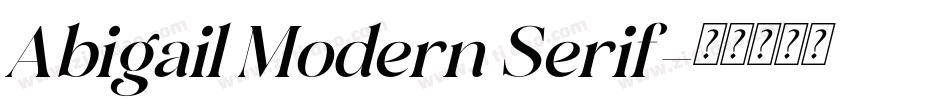 Abigail Modern Serif字体转换